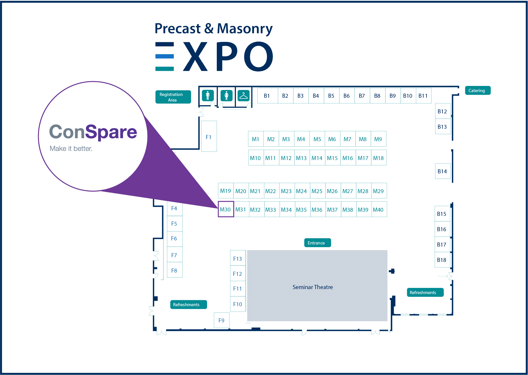 ConSpare on stand M30 at Precast & Masonry Expo